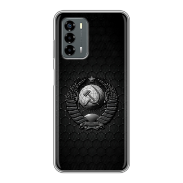 Силиконовый чехол на ZTE Blade V40 Vita с принтом Герб Флаг СССР Силиконовый чехол на ZTE Blade V40 Vita с принтом Герб Флаг СССР