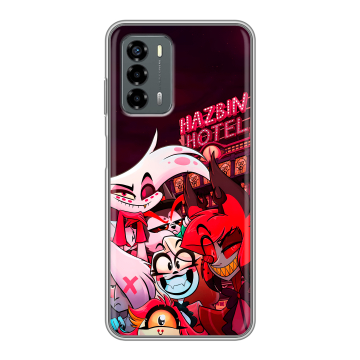 Силиконовый чехол на ZTE Blade V40 Vita с принтом Hazbin Hotel Отель Хазбин Силиконовый чехол на ZTE Blade V40 Vita с принтом Hazbin Hotel Отель Хазбин