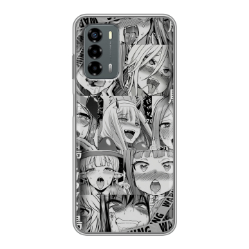 Силиконовый чехол на ZTE Blade V40 Vita с принтом Ahegao Ахегао Аниме