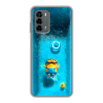 Силиконовый чехол на ZTE Blade V40 Vita с принтом Миньоны
