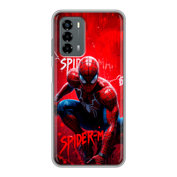Силиконовый чехол на ZTE Blade V40 Vita с принтом Spiderman Человек паук