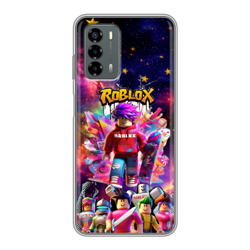 Силиконовый чехол на ZTE Blade V40 Vita с принтом Roblox Роблокс
