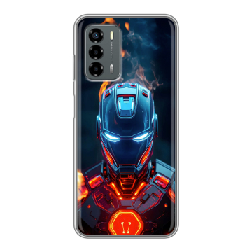 Силиконовый чехол на ZTE Blade V40 Vita с принтом IronMan Железный человек Силиконовый чехол на ZTE Blade V40 Vita с принтом IronMan Железный человек