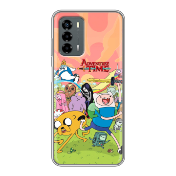 Силиконовый чехол на ZTE Blade V40 Vita с принтом Adventure time Время приключений