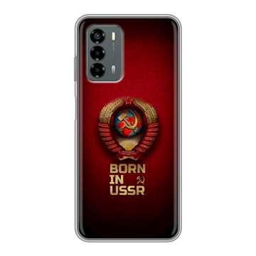 Силиконовый чехол на ZTE Blade V40 Vita с принтом Флаг Герб СССР
