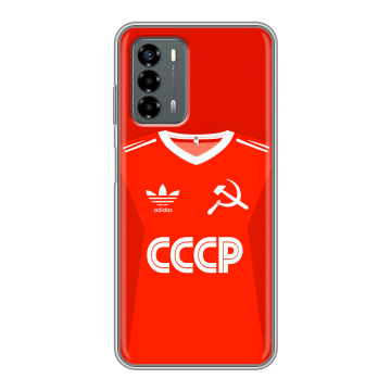 Силиконовый чехол на ZTE Blade V40 Vita с принтом Флаг Герб СССР