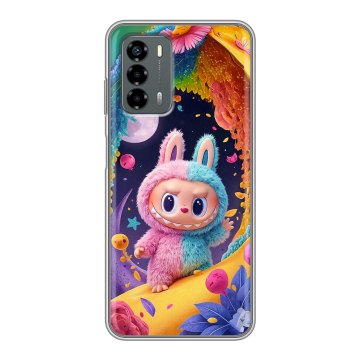 Силиконовый чехол на ZTE Blade V40 Vita с принтом Labubu Лабубу Силиконовый чехол на ZTE Blade V40 Vita с принтом Labubu Лабубу