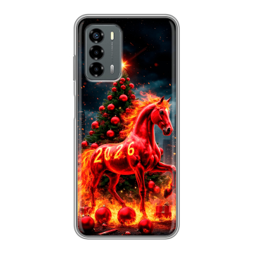 Силиконовый чехол на ZTE Blade V40 Vita с принтом Новый год