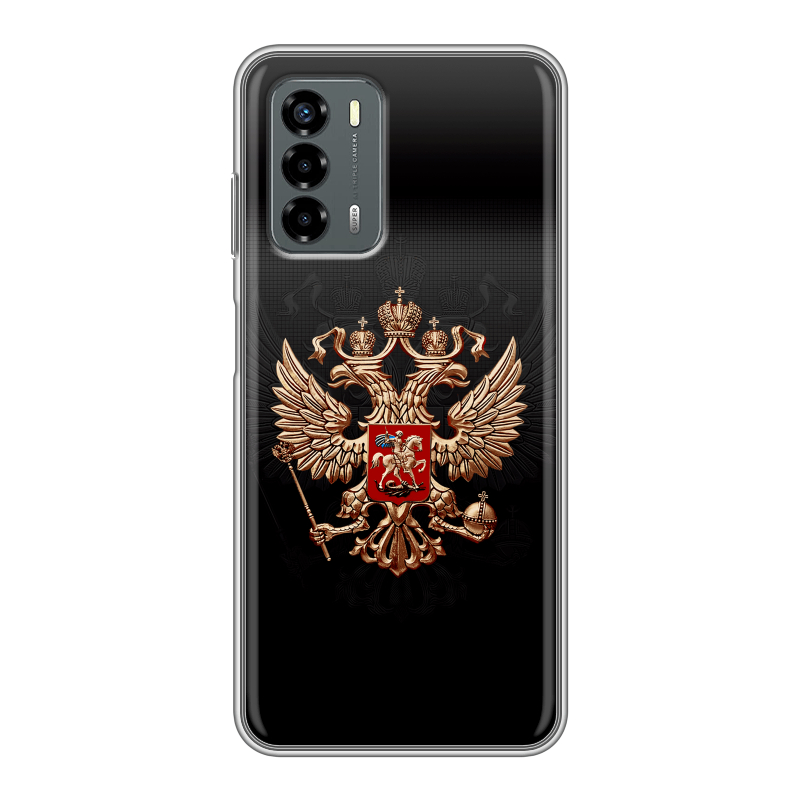 Силиконовый чехол на ZTE Blade V40 Vita с принтом Герб России Силиконовый чехол на ZTE Blade V40 Vita с принтом Герб России
