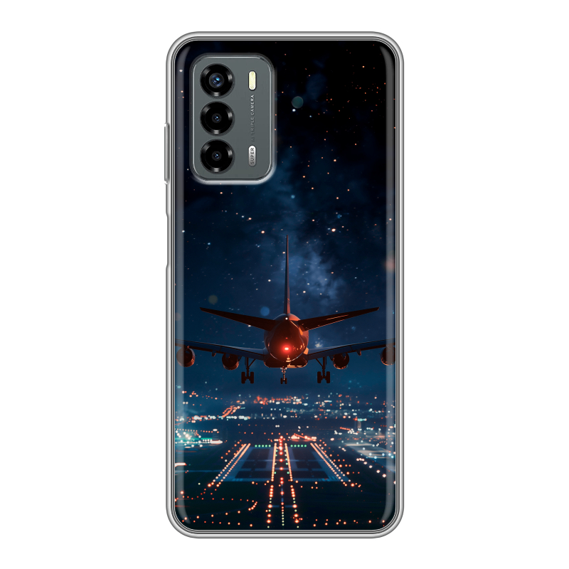 Силиконовый чехол на ZTE Blade V40 Vita с принтом самолет Силиконовый чехол на ZTE Blade V40 Vita с принтом самолет