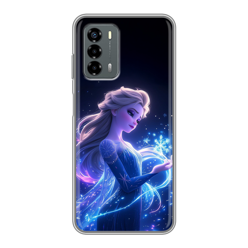 Силиконовый чехол на ZTE Blade V40 Vita с принтом Холодное сердце Frozen Силиконовый чехол на ZTE Blade V40 Vita с принтом Холодное сердце Frozen