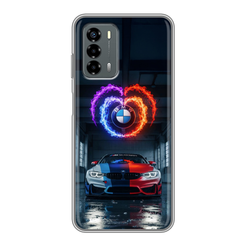 Силиконовый чехол на ZTE Blade V40 Vita с принтом BMW БМВ Силиконовый чехол на ZTE Blade V40 Vita с принтом BMW БМВ