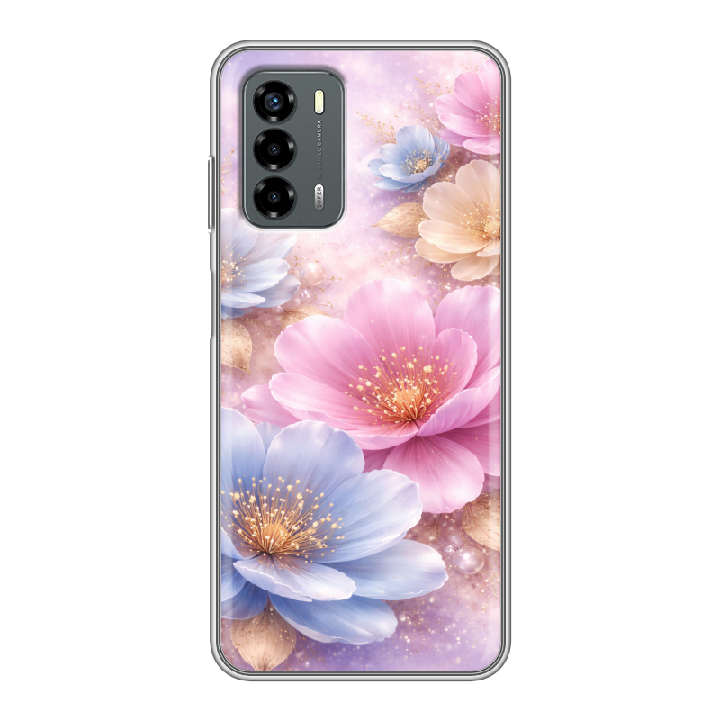 Силиконовый чехол на ZTE Blade V40 Vita с принтом женский Силиконовый чехол на ZTE Blade V40 Vita с принтом женский