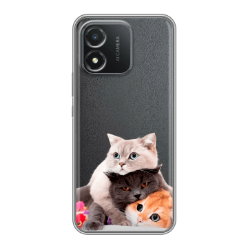 Силиконовый чехол на Huawei Honor X5 с принтом Кошки