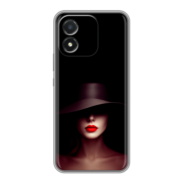 Силиконовый чехол на Huawei Honor X5 с принтом Девушка в шляпе Силиконовый чехол на Huawei Honor X5 с принтом Девушка в шляпе
