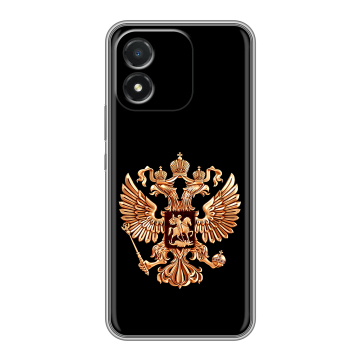 Силиконовый чехол на Huawei Honor X5 с принтом Герб России золотой Силиконовый чехол на Huawei Honor X5 с принтом Герб России золотой