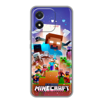 Силиконовый чехол на Huawei Honor X5 с принтом Майнкрафт Minecraft