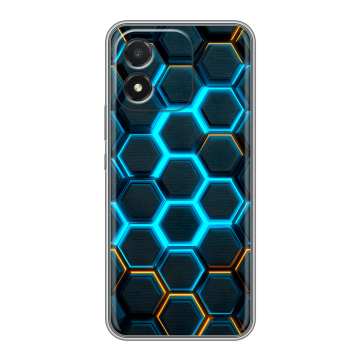 Силиконовый чехол на Huawei Honor X5 с принтом Неоновые соты