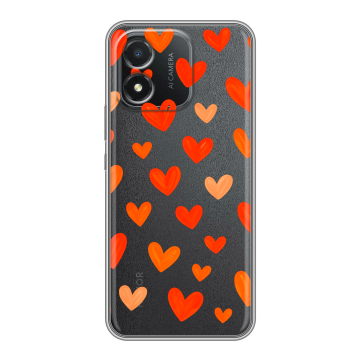 Силиконовый чехол на Huawei Honor X5 с принтом Сердечки