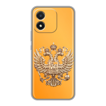 Силиконовый чехол на Huawei Honor X5 с принтом Герб Флаг России