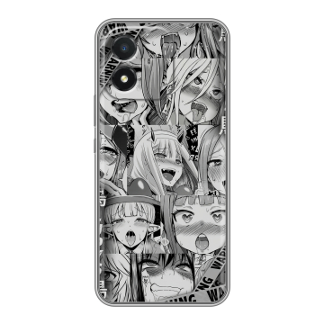 Силиконовый чехол на Huawei Honor X5 с принтом Ahegao Ахегао Аниме