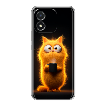 Силиконовый чехол на Huawei Honor X5 с принтом Смешной кот