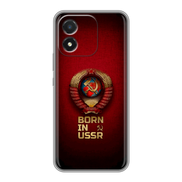 Силиконовый чехол на Huawei Honor X5 с принтом Флаг Герб СССР