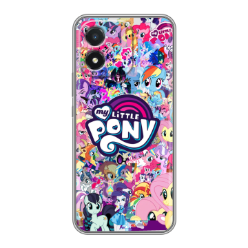 Силиконовый чехол на Huawei Honor X5 с принтом My little pony Дружба чудо