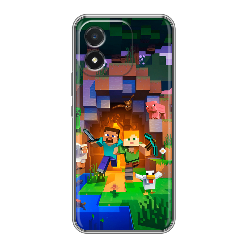 Силиконовый чехол на Huawei Honor X5 с принтом Майнкрафт Minecraft Силиконовый чехол на Huawei Honor X5 с принтом Майнкрафт Minecraft