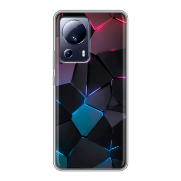 Силиконовый чехол на Xiaomi 13 Lite с принтом Геометрия неона Силиконовый чехол на Xiaomi 13 Lite с принтом Геометрия неона