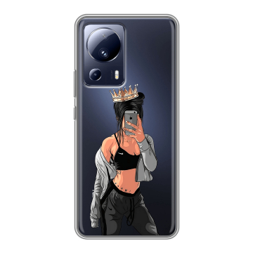 Силиконовый чехол на Xiaomi 13 Lite с принтом Женские принты Силиконовый чехол на Xiaomi 13 Lite с принтом Женские принты