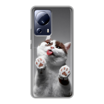 Силиконовый чехол на Xiaomi 13 Lite с принтом Коты Силиконовый чехол на Xiaomi 13 Lite с принтом Коты