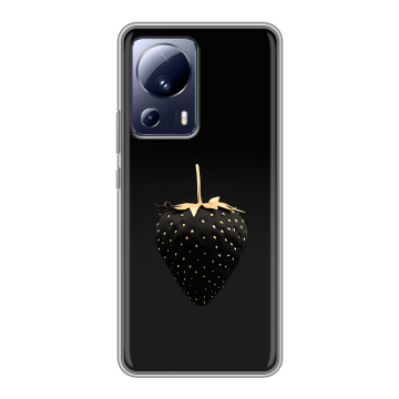 Силиконовый чехол на Xiaomi 13 Lite с принтом Черная клубника Силиконовый чехол на Xiaomi 13 Lite с принтом Черная клубника