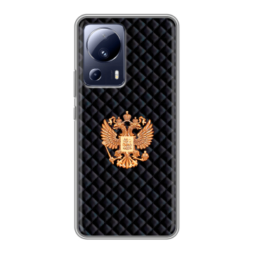 Силиконовый чехол на Xiaomi 13 Lite с принтом Герб России принт Силиконовый чехол на Xiaomi 13 Lite с принтом Герб России принт