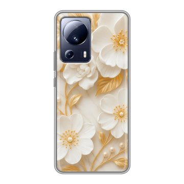 Силиконовый чехол на Xiaomi 13 Lite с принтом Цветы Силиконовый чехол на Xiaomi 13 Lite с принтом Цветы