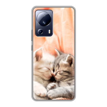 Силиконовый чехол на Xiaomi 13 Lite с принтом Котята Силиконовый чехол на Xiaomi 13 Lite с принтом Котята