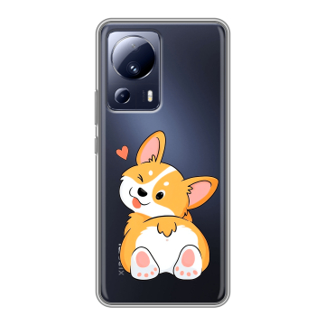Силиконовый чехол на Xiaomi 13 Lite с принтом Корги