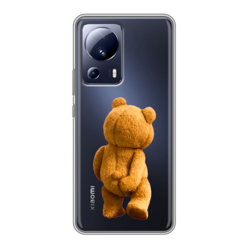 Силиконовый чехол на Xiaomi 13 Lite с принтом Медведь Силиконовый чехол на Xiaomi 13 Lite с принтом Медведь