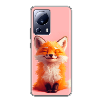 Силиконовый чехол на Xiaomi 13 Lite с принтом милая лиса Силиконовый чехол на Xiaomi 13 Lite с принтом милая лиса