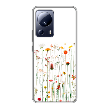 Силиконовый чехол на Xiaomi 13 Lite с принтом цветы