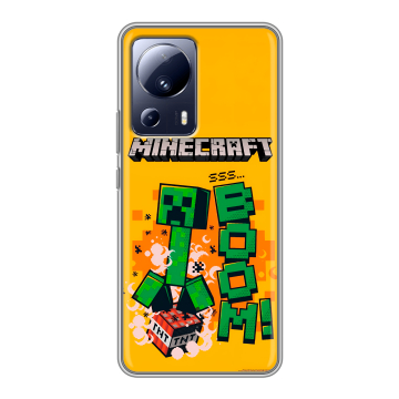 Силиконовый чехол на Xiaomi 13 Lite с принтом Майнкрафт Minecraft Силиконовый чехол на Xiaomi 13 Lite с принтом Майнкрафт Minecraft