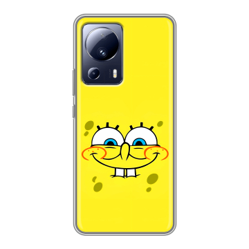 Силиконовый чехол на Xiaomi 13 Lite с принтом спанчбоб спанч боб Силиконовый чехол на Xiaomi 13 Lite с принтом спанчбоб спанч боб