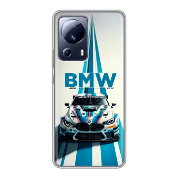 Силиконовый чехол на Xiaomi 13 Lite с принтом БМВ BMW Силиконовый чехол на Xiaomi 13 Lite с принтом БМВ BMW