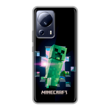 Силиконовый чехол на Xiaomi 13 Lite с принтом Майнкрафт Minecraft Силиконовый чехол на Xiaomi 13 Lite с принтом Майнкрафт Minecraft
