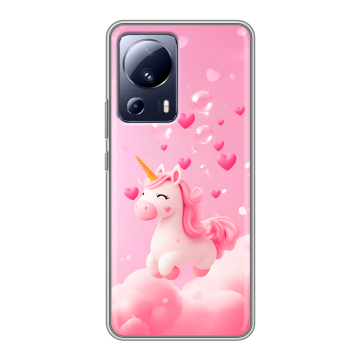 Силиконовый чехол на Xiaomi 13 Lite с принтом Единорог Силиконовый чехол на Xiaomi 13 Lite с принтом Единорог