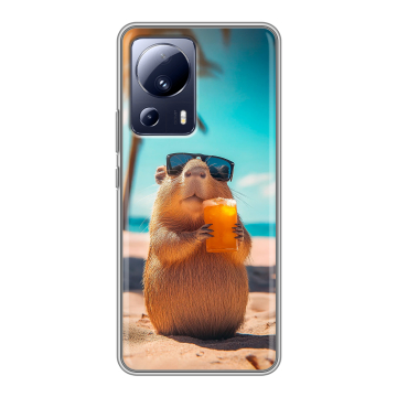 Силиконовый чехол на Xiaomi 13 Lite с принтом Капибара Силиконовый чехол на Xiaomi 13 Lite с принтом Капибара