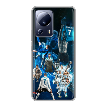 Силиконовый чехол на Xiaomi 13 Lite с принтом Реал Роналдо