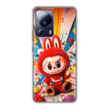 Силиконовый чехол на Xiaomi 13 Lite с принтом Labubu Лабубу Силиконовый чехол на Xiaomi 13 Lite с принтом Labubu Лабубу