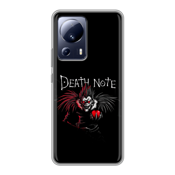 Силиконовый чехол на Xiaomi 13 Lite с принтом Death note Тетрадь смерти Силиконовый чехол на Xiaomi 13 Lite с принтом Death note Тетрадь смерти