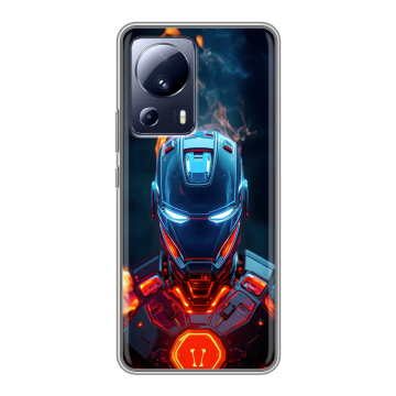 Силиконовый чехол на Xiaomi 13 Lite с принтом IronMan Железный человек Силиконовый чехол на Xiaomi 13 Lite с принтом IronMan Железный человек